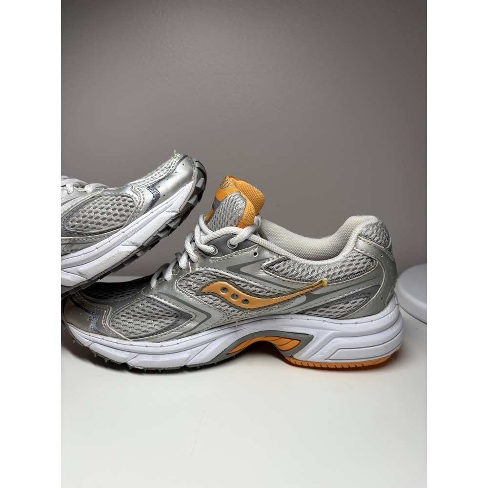 Saucony Grid Fusion Athletic Running Shoes Sneakers Gray Orange Womens - Size 8 - Picture 3 of 11